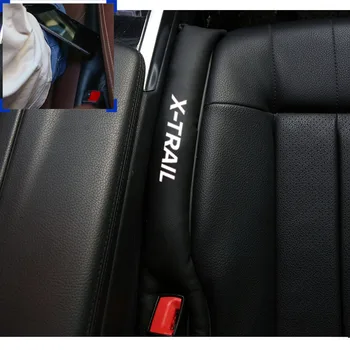 

2pcs Faux Leather Fillers Spacer Filler Slot Plug Car Seat Gap Pad for Nissan X-trail Car Accessories