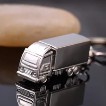 1pc lindo llavero metálico de auto camión anillo creativo regalo Unisex coche llave anillo bolsa colgante decoración regalo
