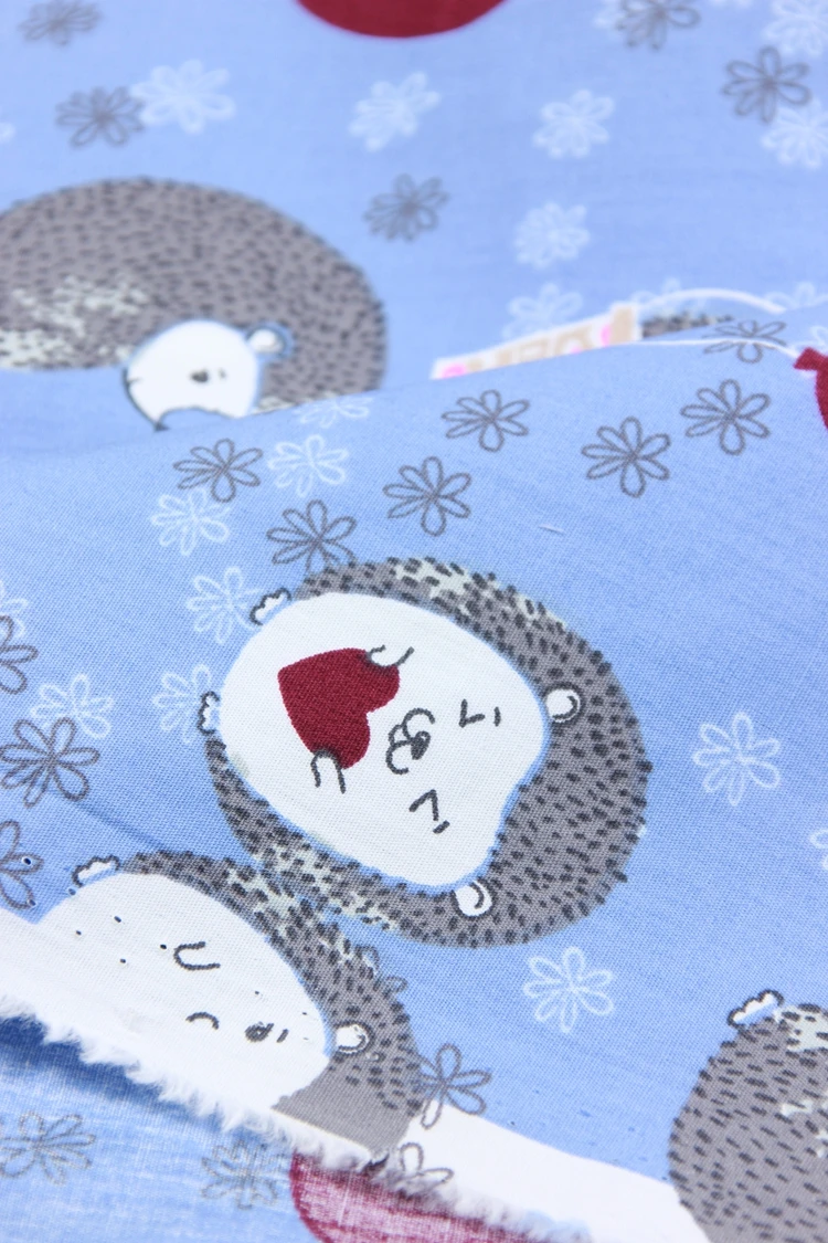 Полуметровая 100% хлопчатобумажная Поплиновая ткань с мультяшным рисунком для