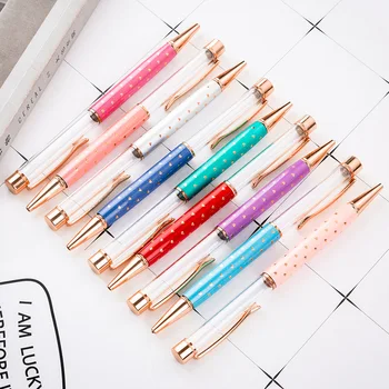 

200pcs Per Set Wholesale Empty Rod Pen Promotional Metal DIY Ballpoint Pen Handmade DIY Crystal Quicksand Advertising Pen