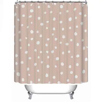 

Abstract Hand Drawn Polka Dot Pattern Vector Shower Curtain Modern Shower Curtain