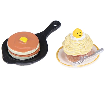 

Simulation Coffee Cake Pan Cake Food Dessert Dollhouse Miniature Dolls Accessories Ornament Kitchen Play Toys Dessert