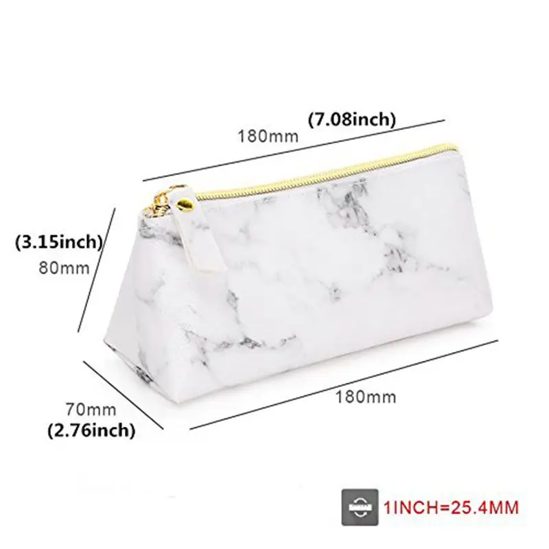 BEAU-3PCS набор косметичек из белого мрамора, Женская Повседневная косметичка, органайзер, чехол, сумка для хранения кистей для макияжа