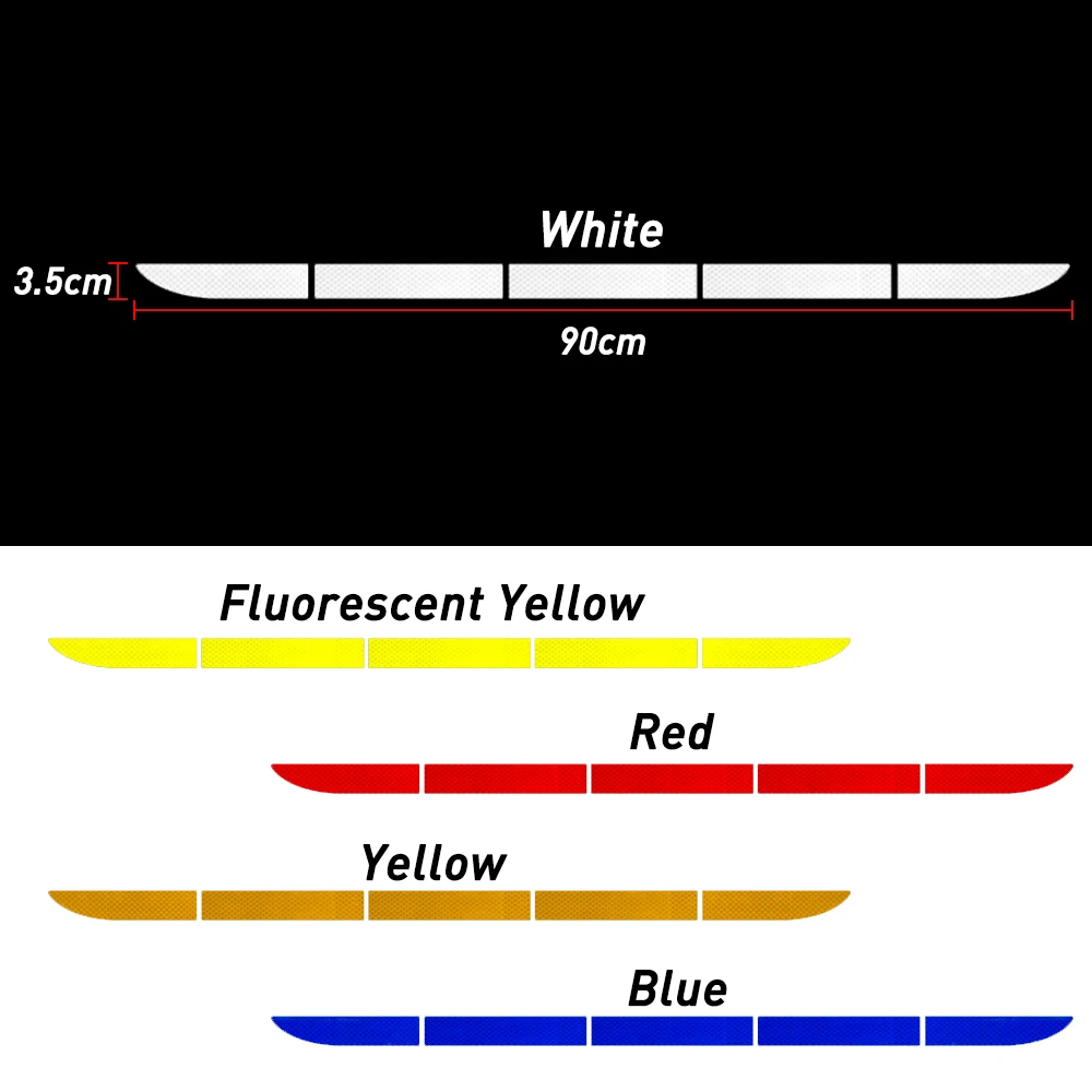 Автомобильная отражающая лента, декоративная наклейка s Предупреждение ющая Защитная отражающая лента, пленка, авто отражающая наклейка на автомобиль, Стайлинг 90 см* 3,5 см