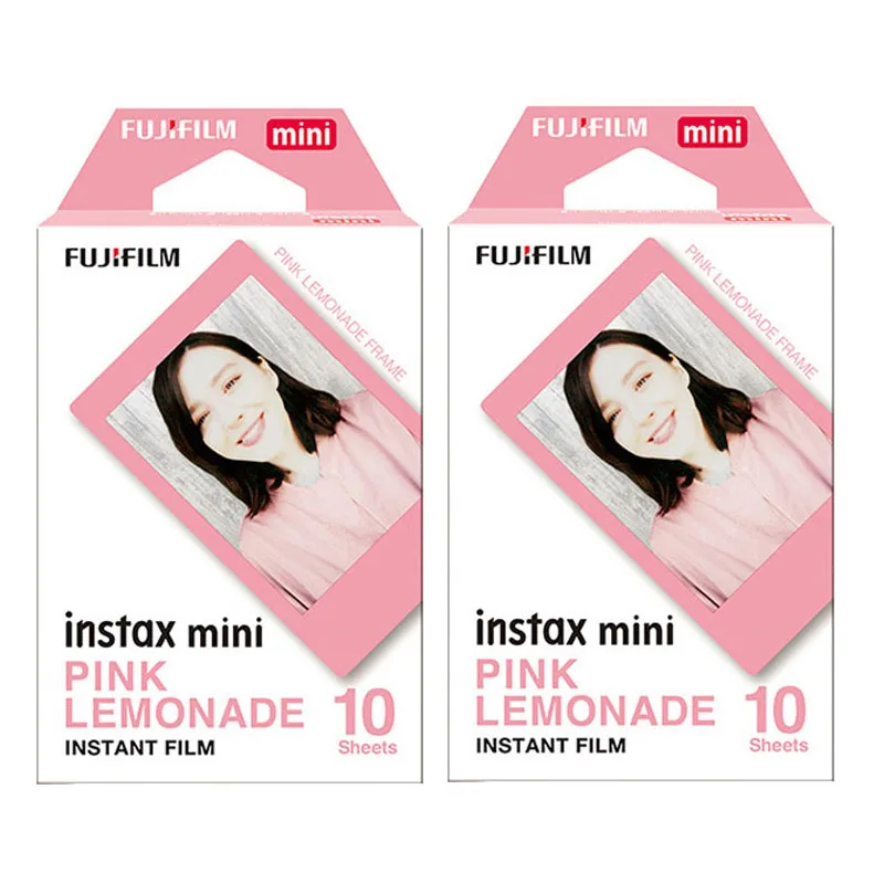 Fujifilm Instax Mini 8 Mini 9 пленка, двойной пакет FUJI мгновенные фотобумаги для мини 9 8 7s 70 90 25 камера SP1 SP2 Liplay принтер - Цвет: 20 Sheets Pink
