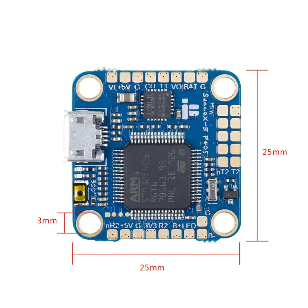 IFlight sucex-E mini F4 V2 2-6S STM32F405 Контроллер полета(MPU6000) W/20*20 мм монтажное отверстие/8 м Blackbox/OSD/BEC для FPV дрона