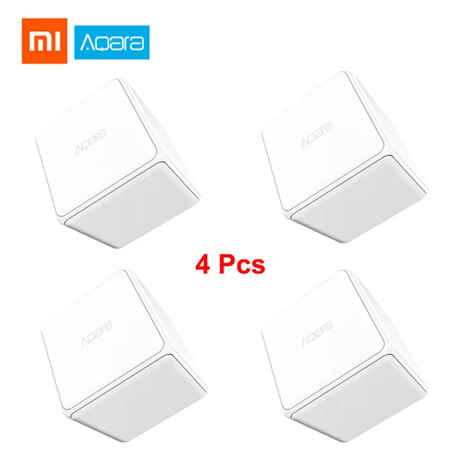 Xiaomi Aqara Magic Cube контроллер Zigbee версия управляется шестью мерами для умного дома устройство работает с приложением mijia Home - Цвет: 4 pcs