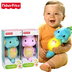 Оригинал Fisher Price детские музыкальные babyToys От 0 до 12 месяцев морской конек, развивающие игрушки гиппокамп плюшевый куклы