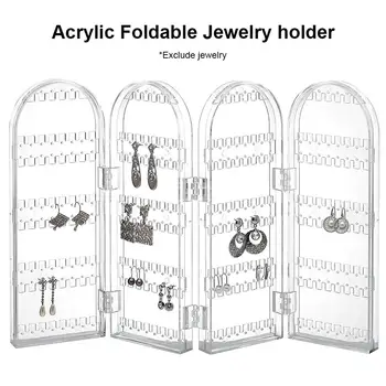 

Acrylic Foldable Jewelry Hanger Stand Earring Organizer, Necklace Holder And Bracelet Holder Display Rack