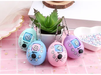 

New card love cartoon guess fist egg stone scissors cloth game egg surprise toy rowing egg key ring pendant twisted egg toy