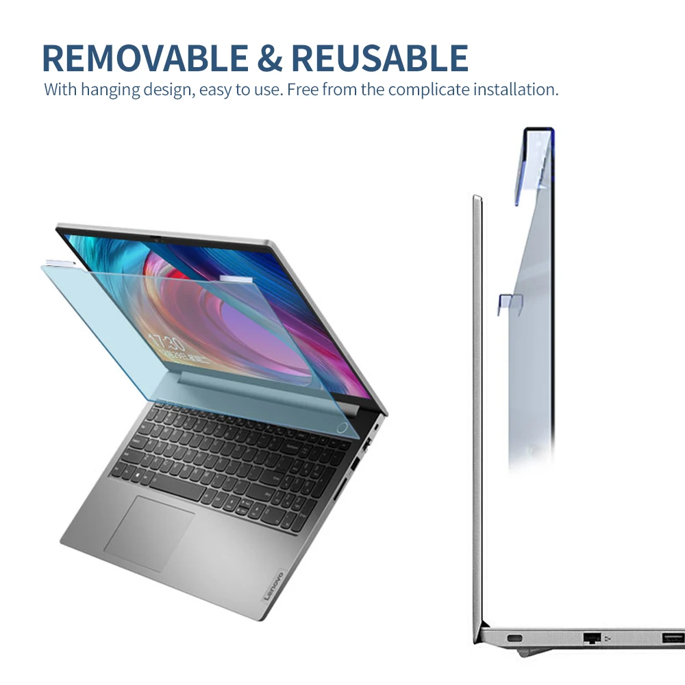 Laptop Screen Protector Hanging Blue Light Blocking Anti-UV High-transmittance Film for 13.3'' Laptop with 16:9 Aspect Ratio