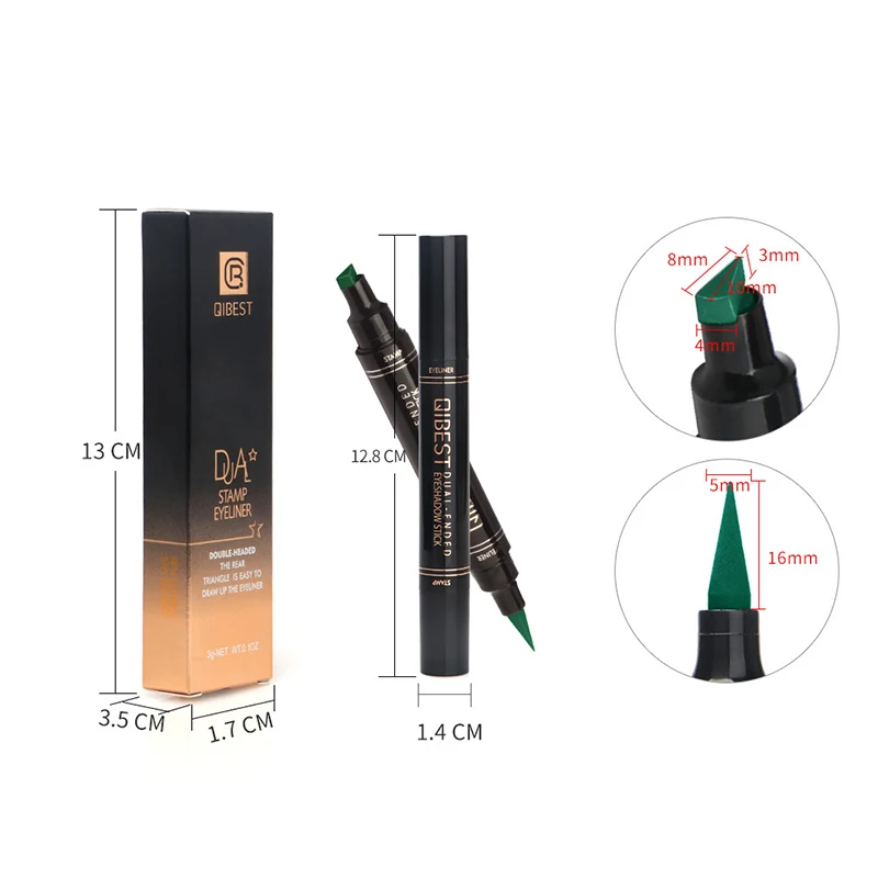 Hot 1 Pcs Double Ends Eyeliner Pen Colorful Eye Makeup Waterproof Long Lasting Seal Eyeliner CNT 66