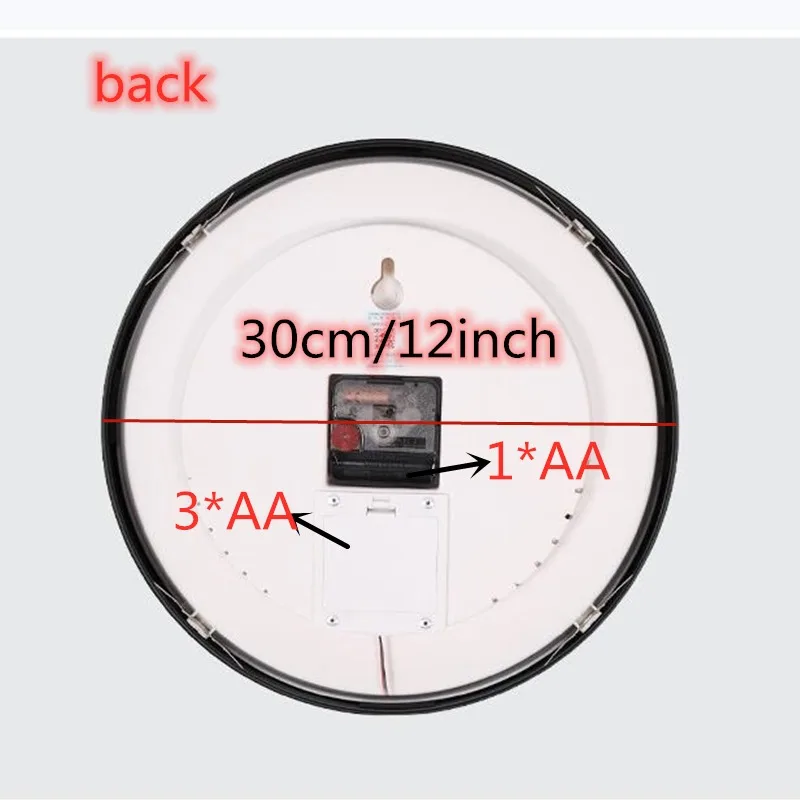 LED sound and light dual control luminous wall clock creative earth home clock living room decorative hanging clock