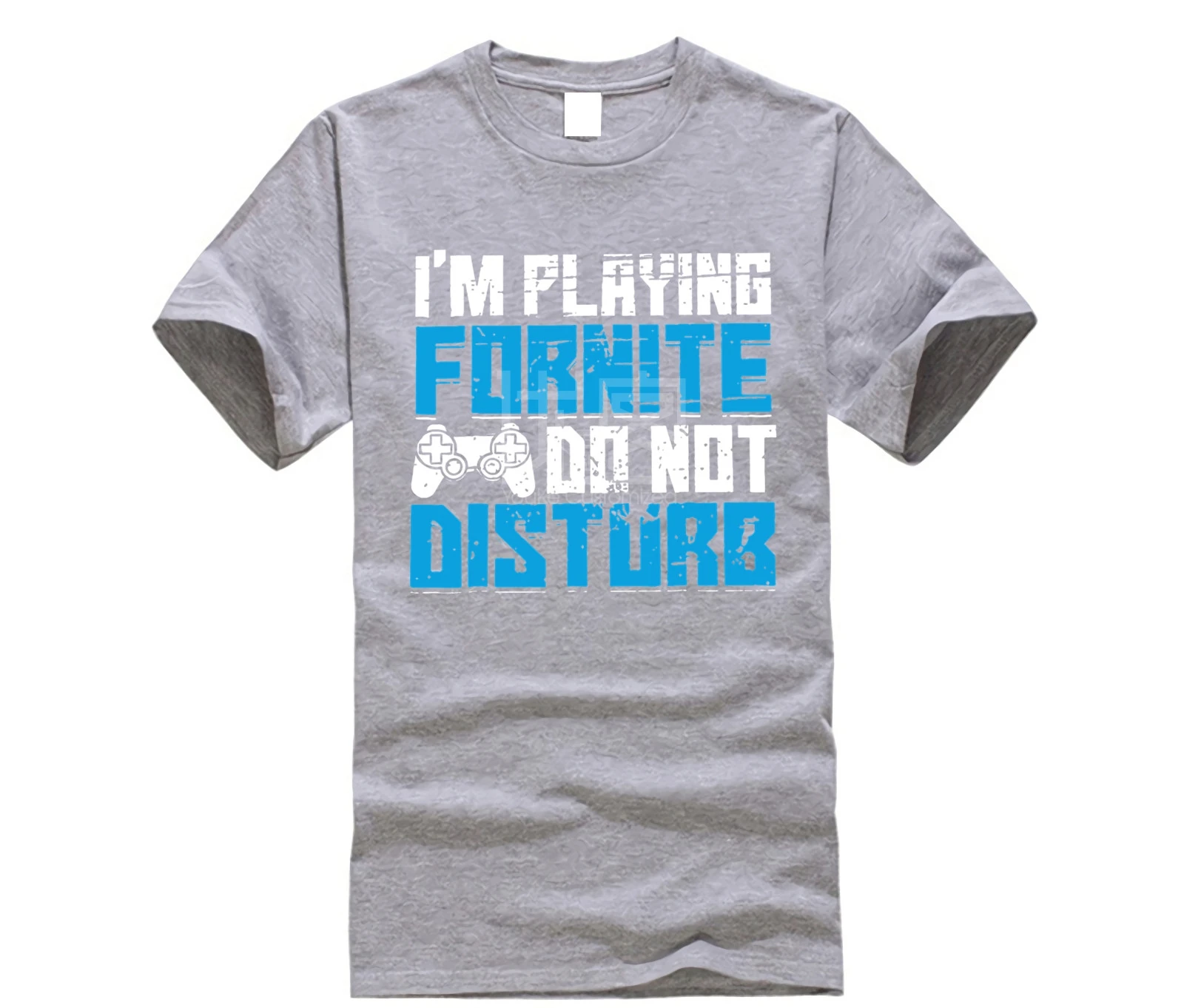 light grey Брендовая мужская футболка с надписью I'm playing Fornite do not compart, забавная Мужская футболка с рисунком в стиле хип-хоп, хлопок, уличная футболка - Цвет: light grey