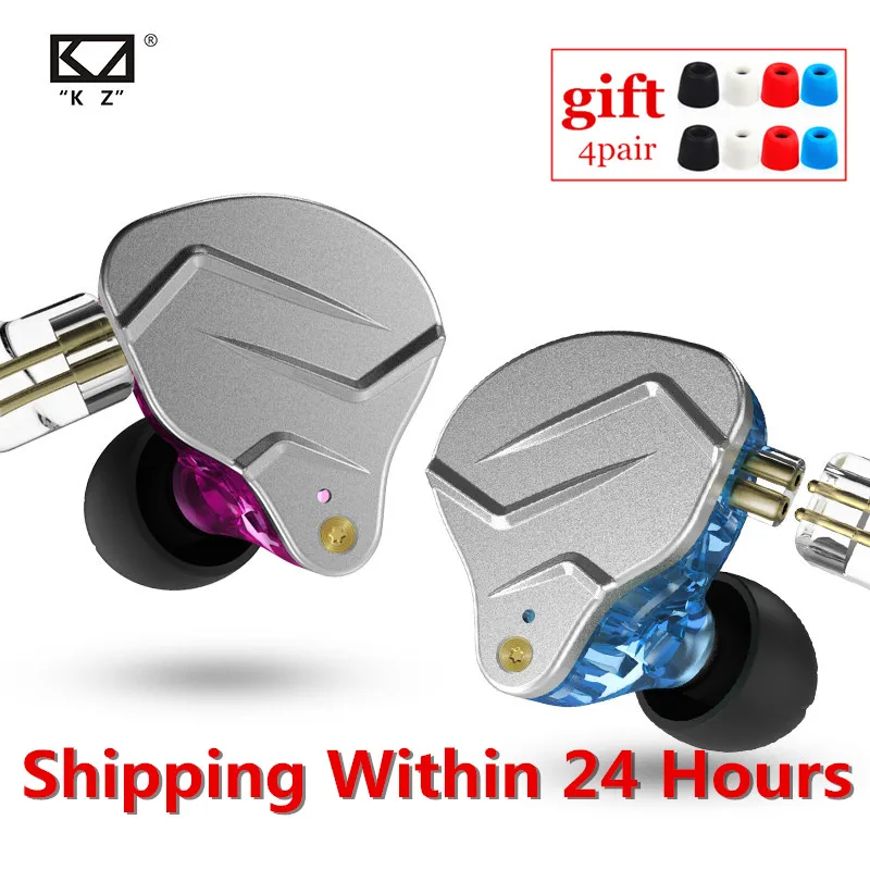 Новинка KZ ZSN PRO Наушники вкладыши 1BA + 1DD гибридные HIFI бас металлические наушники