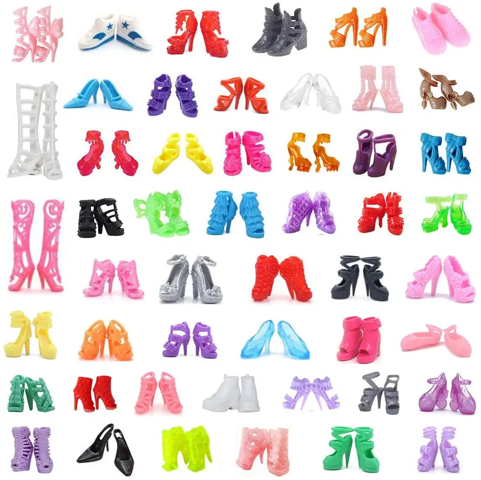 ropa para muñeca Barbie, conjunto de zapatos, botas, Mini bolsos de vestir, de corona, gafas, 79 unids/set _ - AliExpress Mobile