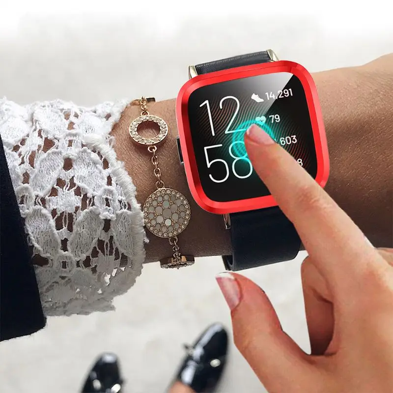 Полное покрытие ТПУ Чехол протектор экрана Защитная крышка для Fitbit Versa 2 Watch