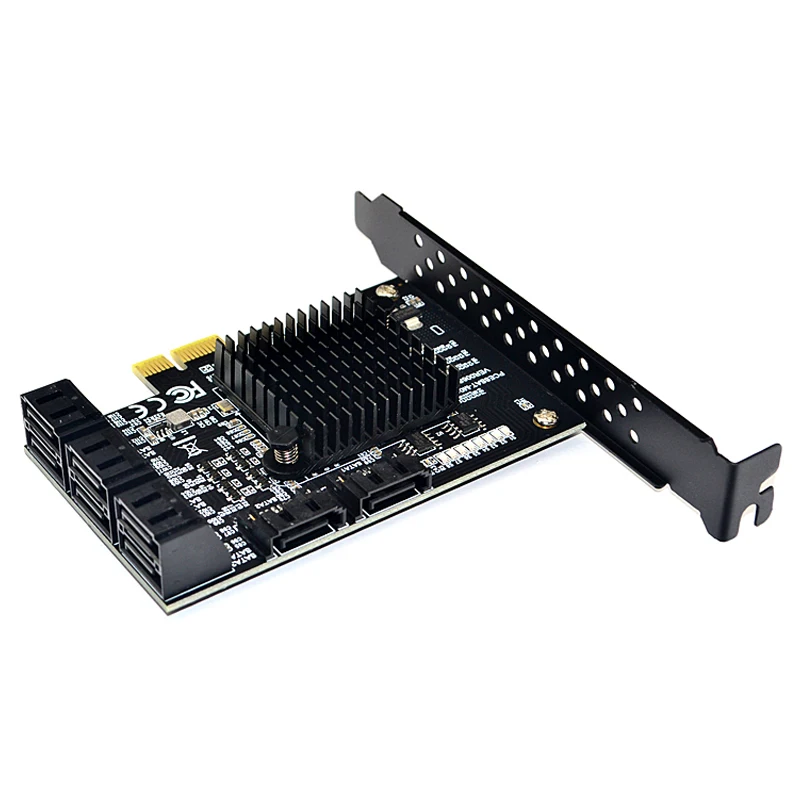 Moligh кукла Pci-E Sata 3,0 карты расширения 8-Порты и разъёмы 6G Ssd HDD Ipfs добыча стояк карты расширения Ipfs жесткого диска(черный