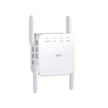 

2.4G Dual-band Four-antenna Strong Wall Penetration WiFi Household Wireless Repeater Signal Amplifier
