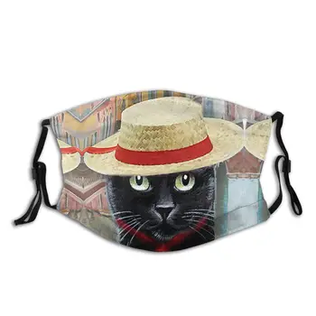 

Venetian Animals Mouth Face Mask Venetian Gondolier Cat Art Facial Mask Fashion with 2 Filters Adult Mask