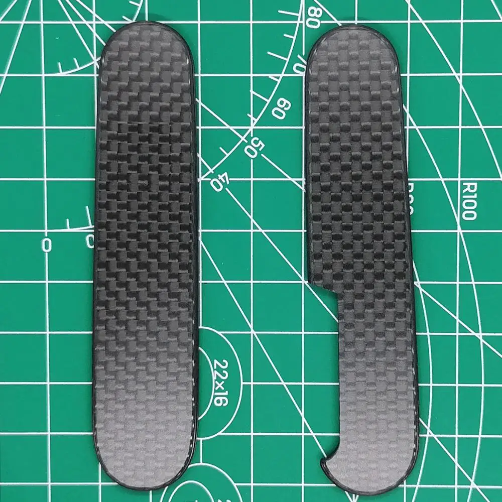 Hand Made Carbon Fiber Handle Scales for 91mm Victorinox Swiss Army Knife |