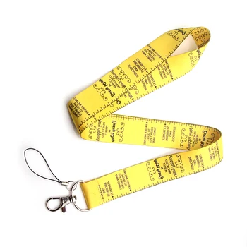 

CA120 Wholesale 10pcs/lot Cartoon Yellow Straps Lanyard ID Badge Neck Straps Rope Chain Necklace Jewelry