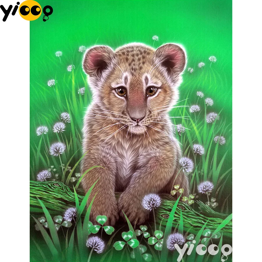 

Full Square/Round Drill 5D diamond embroidery Little Tiger diamond Painting Rhinestones mosaic Cross stitch Decor DX0186