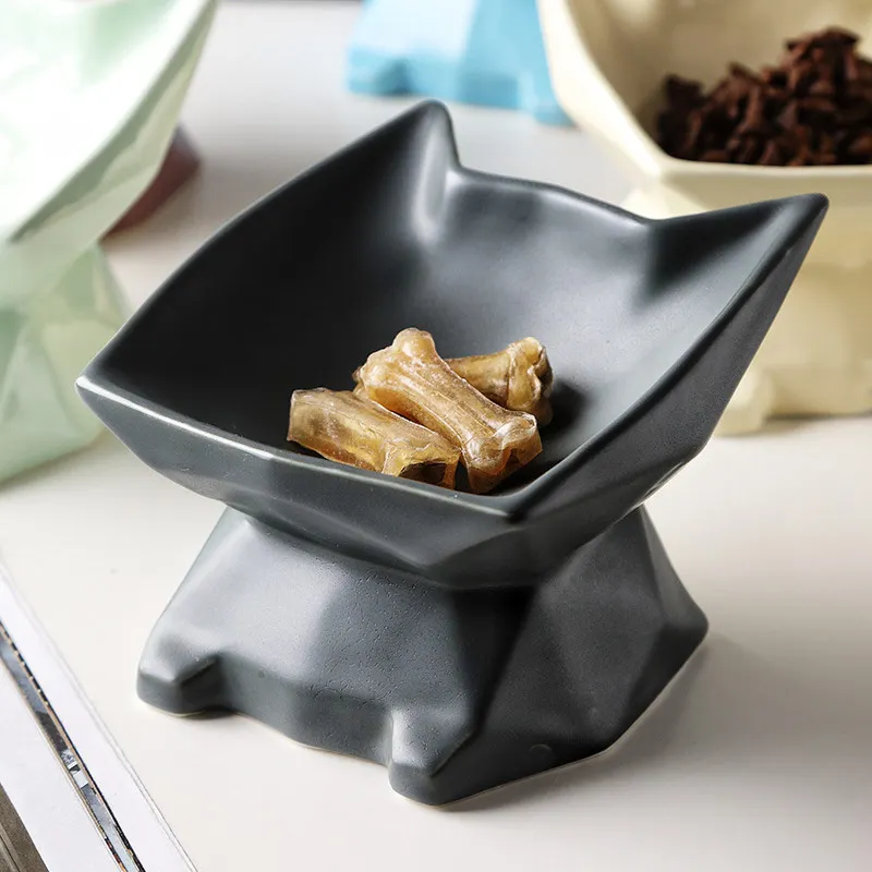 Керамика питатели для собак миски поилки кошачьи ушки противоскользящие