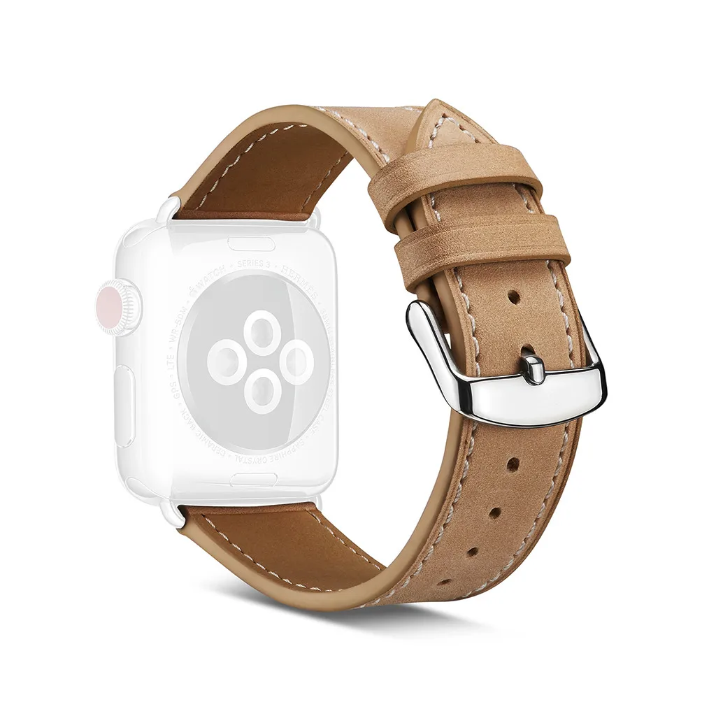 Смарт-часы аксессуары браслет для наручных часов Apple Watch серии 1/2/3/4 38/40 42/44 мм роскошный кожаный флэш-браслетный ремешок для часов браслет