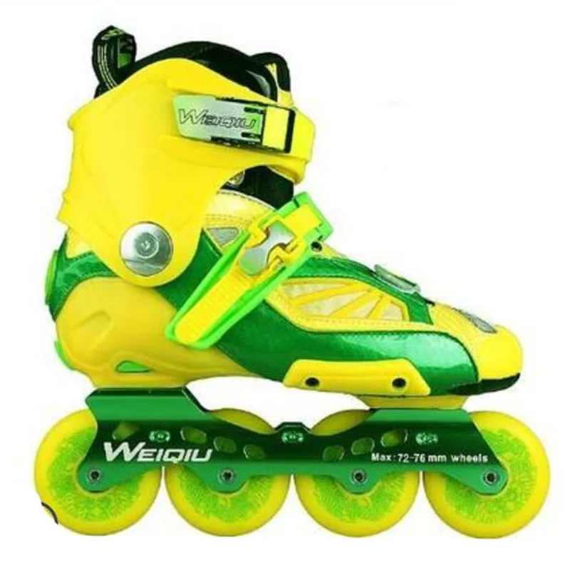 Yellow PU Replacement Wheel Rollerblade Skating Inline Skate Shoes 90A 76mm 