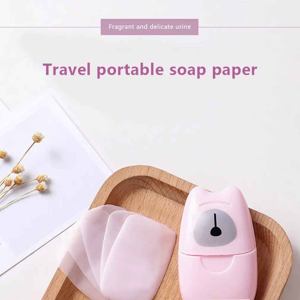 High Quality Portable Mini Hand Soap Dispenser Travel Outdoor Disposable Soap Paper Travel Supplies Soap Tablets
