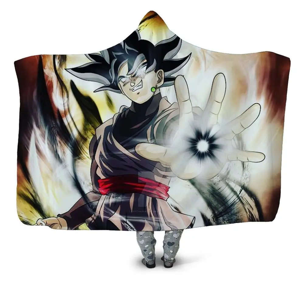 L 3D с рисунком из аниме «Наруто» Dragon Ball теплый с капюшоном носимых Одеяло диван Manta пледы Одеяло плед; одеяло; Одеяло толстовка с отложным воротником - Цвет: L