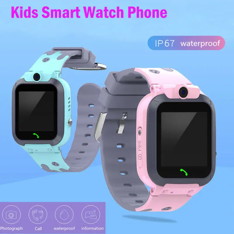

Children Smart Watch with GPS GSM Locator Touch Screen Tracker SOS for Kids Waterproof Smartwatch For Android iOS