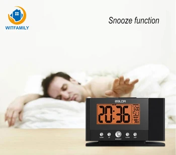

LED Temperature Humidity Display Bedside Bedroom with Calendar Alarm Clocks Digital Projection Alarm Clock Electronic Watch