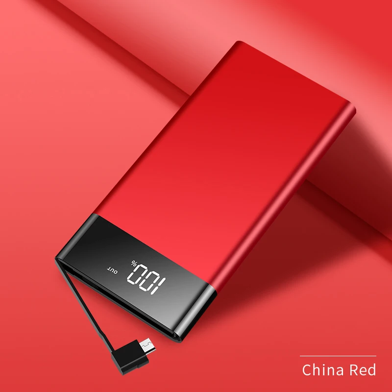Xiaomi ультра-тонкий портативный внешний аккумулятор 20000 мАч для смартфона, аккумулятор, внешний аккумулятор, быстрая зарядка, мини милый мобильный внешний аккумулятор - Цвет: Red 20000mAh