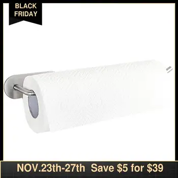 

Toilet Paper Holder Stainless Steel Kitchen Roll Paper Holder Wall Mount Bathroom Toilet Tissue Roll Storage Rack