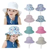 Summer Baby Hat for Girls Boys Kids Bucket Hat Spring Autumn Travel Beach Hat Baby Cap Sun Hats with Windproof Rope 16 Colors ► Photo 1/6