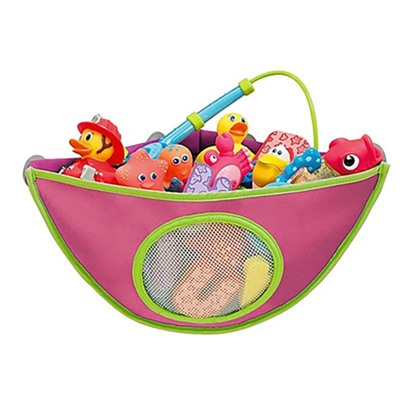 New Cute Animal Bath Toys Kids Baby Tidy Storage Suction Bathroom Bathtub Doll Hanging Bag Basket Mesh Storage Bag Water Toys 6