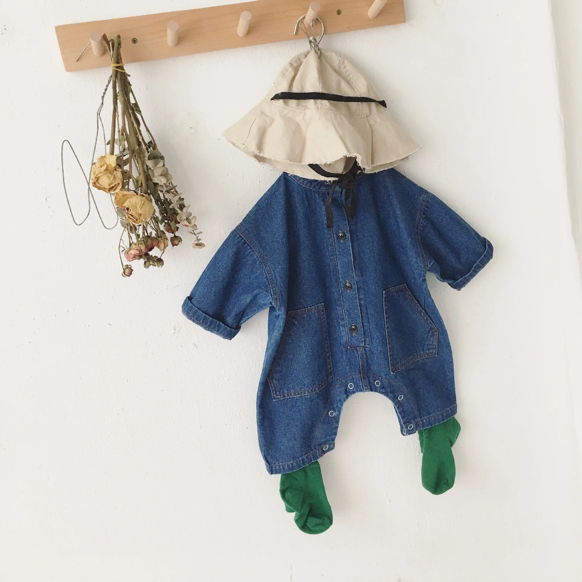 

Autumn New Denim Baby Romper Infant Clothes Newborn Jumpsuit Babies Boys Costume Cowboy Fashion Girls Jeans Children Clothes