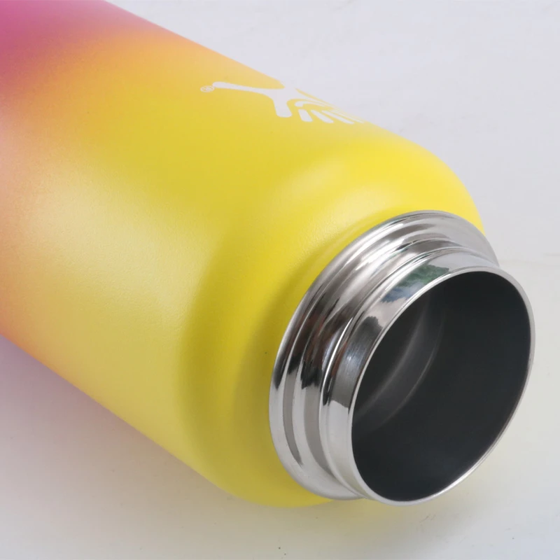 Skup 32 uncji 40 uncji Hydro butelka wody ze stali nierdzewnej izolowana próżniowo butelka z szerokim otworem podróży przenośne termiczne butelki do napojów sportowych