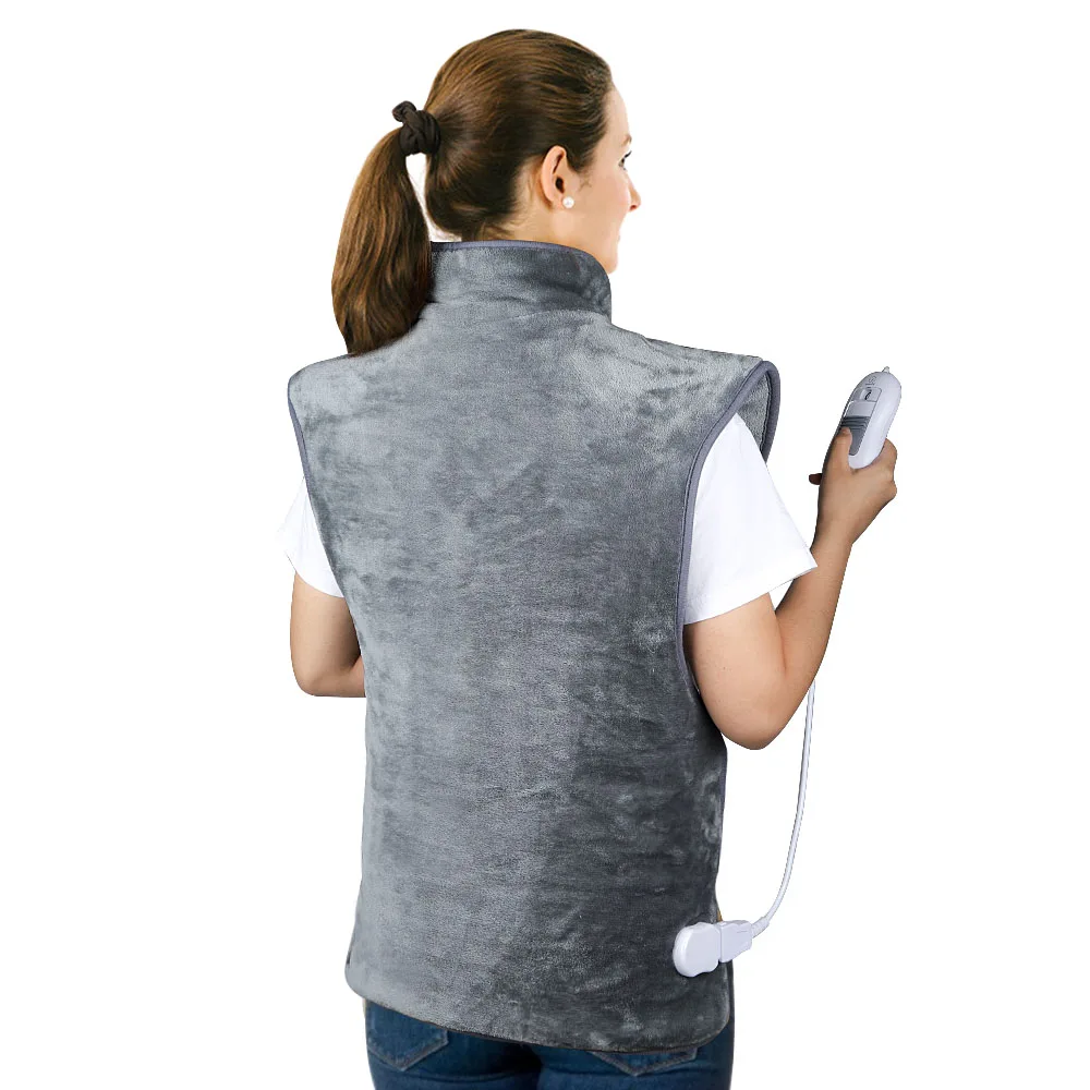 Electric Heating Pad Soft Blanket Shoulder Neck Heating Shawl Detachable Portable Relieve Body Pain