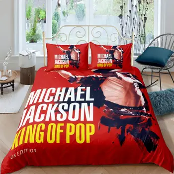 

Michael Jackson Bedroom Gift Bedding Set Vintage Fashion 100% Microfibe 1PC Duvet Cover with Pillowcases No Comforter Drop Ship