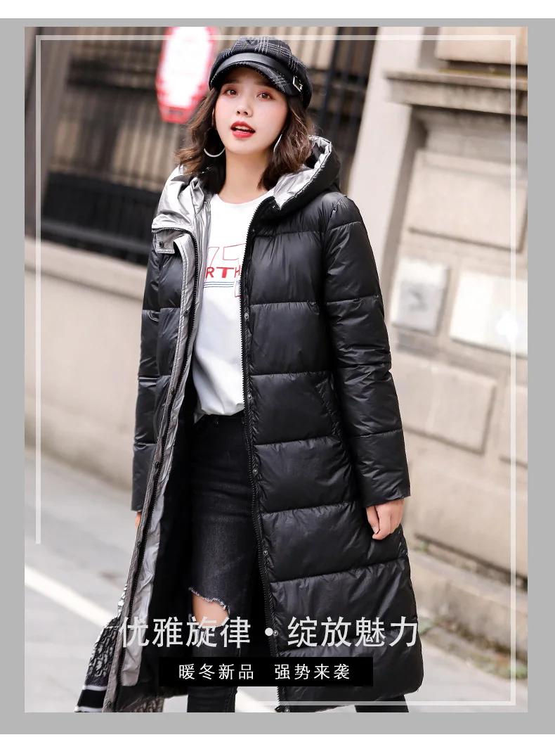 【Xiu】 ручная работа hua kuan, хлопковое пальто большого размера, зимняя импортная одежда, плотное хлопковое пальто средней длины с капюшоном, пуховое пальто с хлопковой подкладкой