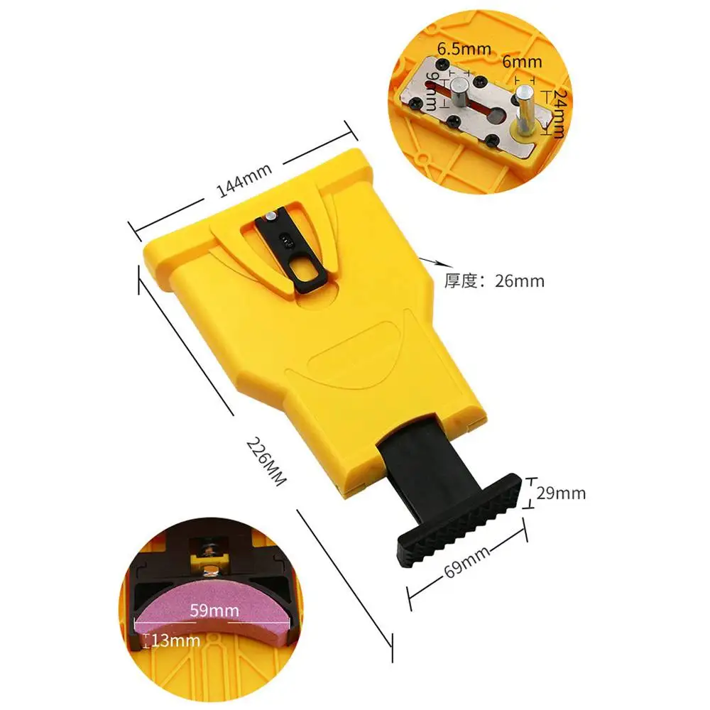 Точилка для зубов Точило для бензопилы бар-установленный Быстрый шлифовальный электрический цепной пилы деревообрабатывающий инструмент для заточки