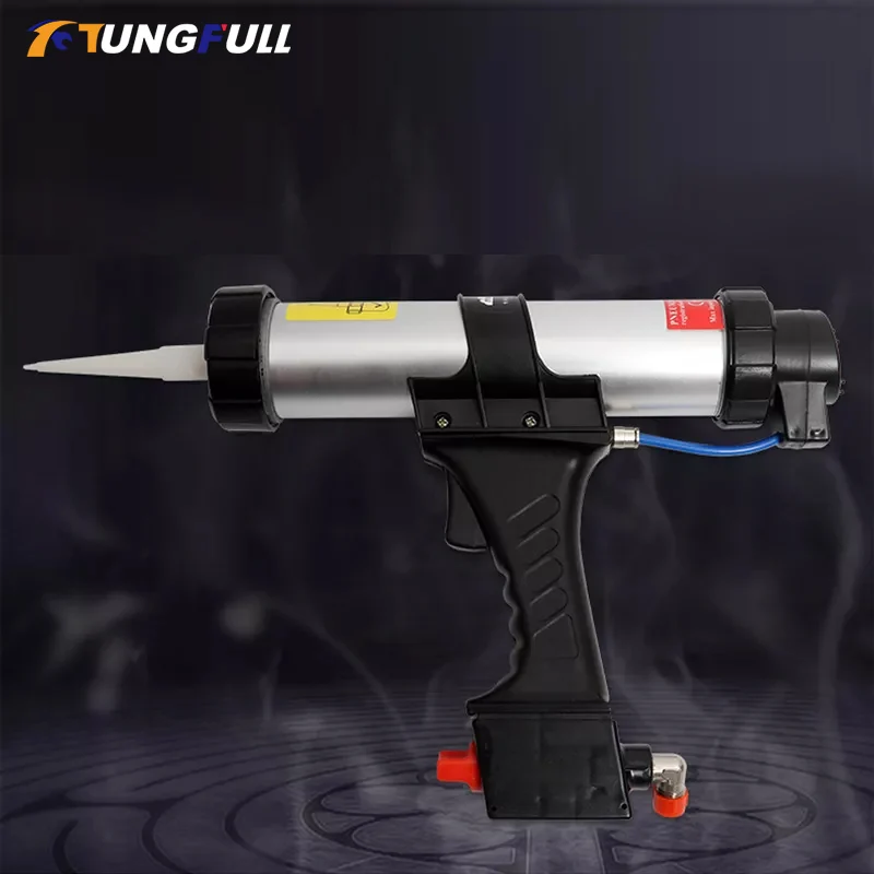 310ML Sealant Glass Glue Spray Gun Pneumatic Sealant Gun Air Valve Silicone Sausages Caulking Tool Air Rubber Gun 2