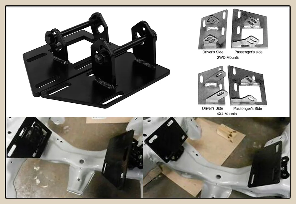 Lzone-температура для 1983-2005 Chevy GMC Блейзер Jimmy Sonoma S10 S15 V8 SBC 350 преобразования замены двигатели моторными креплениями переходная пластина 2WD