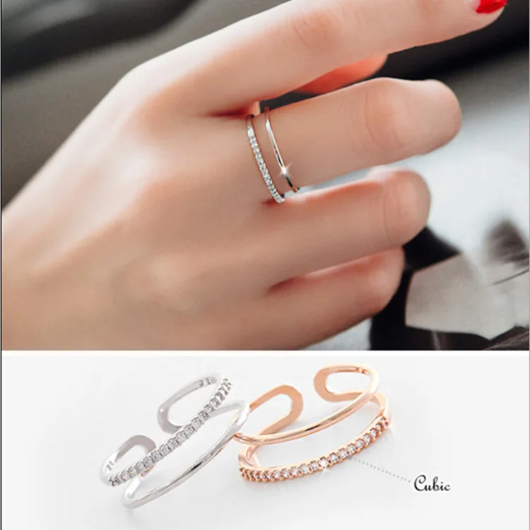 DIEERLAN Bijoux личность 925 пробы Серебряный слой кольца для женщин Свадебные украшения регулируемый античный перстень Anillos