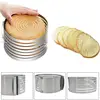 Round Bread Cake Cutter Slicer Stainless Steel Cake Mousse Baking Mould Ring Adjustable Tool Mold ► Photo 2/5