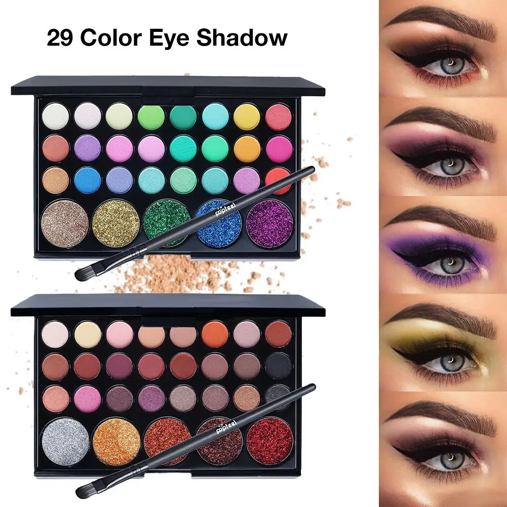 Палитра теней для век натуральная матовая водостойкая стойкая 29 цветов высокопигментированные тени для век портативные косметические инструменты