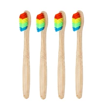 4 шт. Экологически чистая зубная щетка из натурального бамбука Мягкая Щетина зубная щетка уход за полостью рта принадлежности для дома путешествия красочные бамбуковые зубные щетки